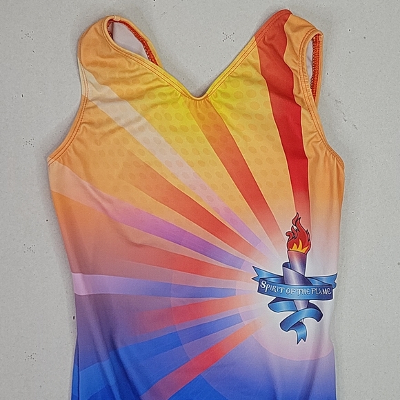 Elite Gymnastics Spirits of the Flame Leotard - Picture 3 of 4